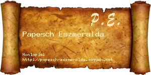 Papesch Eszmeralda névjegykártya
